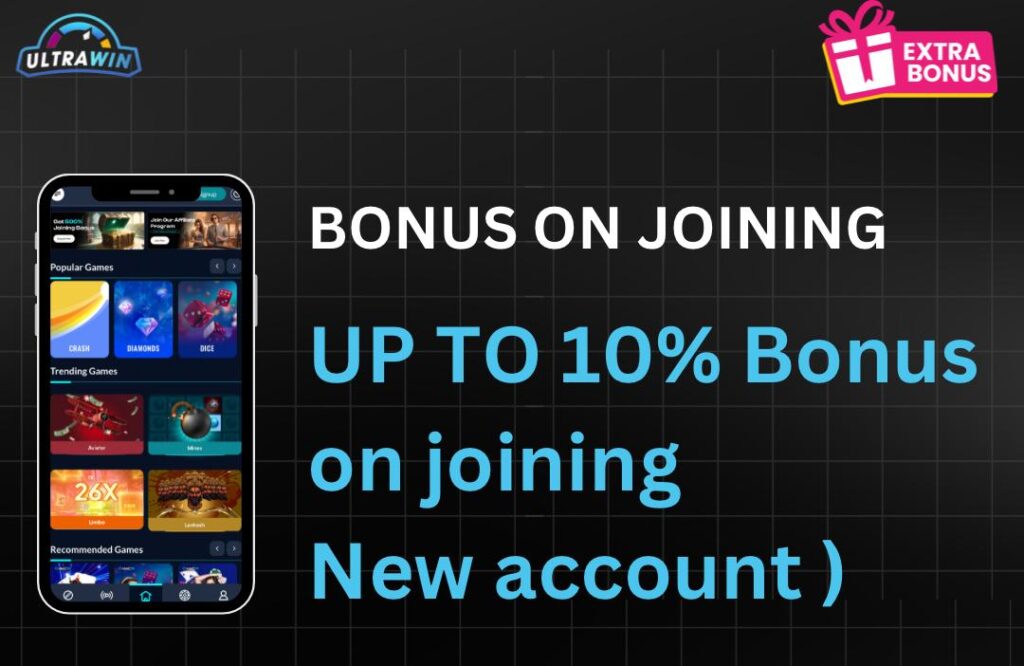 Ultrawin Bonus 2 Get Your Joining Bonus on Ultrawin Start Winning Today!